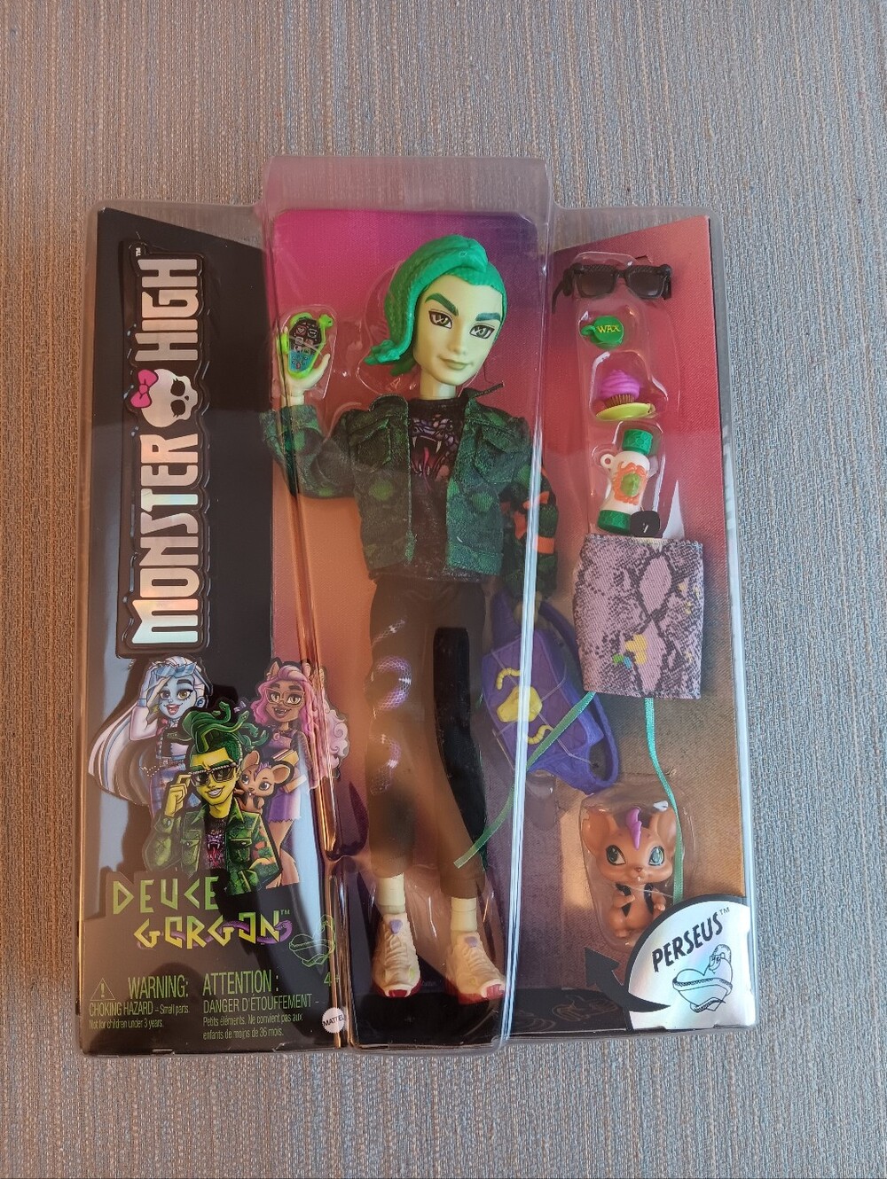 Monster High Duce Gorgon With Peraeus Set , NWT